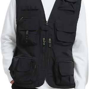 Men's Outdoor Fishing Vest Quick Dry Casual Lightweight Vest with Multi Pockets
